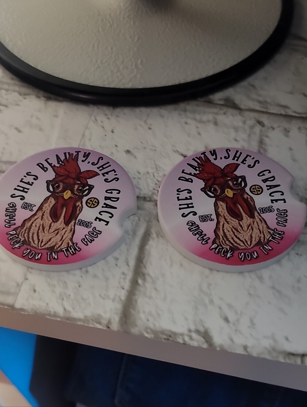 Brand New Simply Southen Car Coasters Package Was Damaged During Shipping
